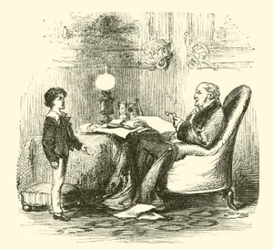 Robert Peel, à la pratique oratoire avec son père - English School